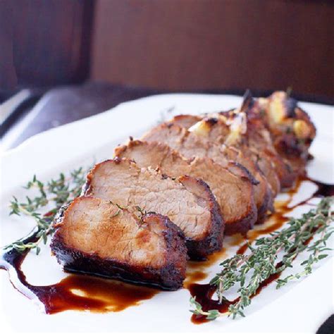 Balsamic Glazed Pork Tenderloin Food Balsamic Glaze Pork Glaze