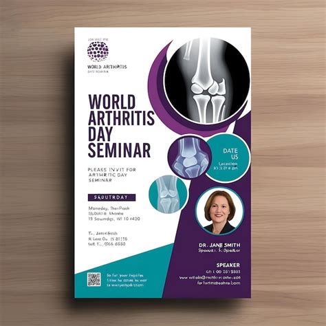 World Arthritis Day Seminar Medical Poster Design Premium AI