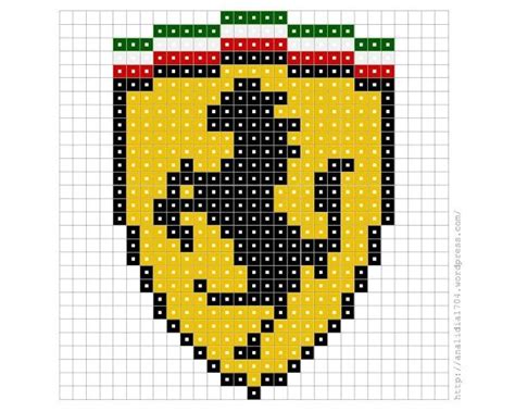 Ferraris | Pixel art logo, Pixel art voiture, Pixel art marque