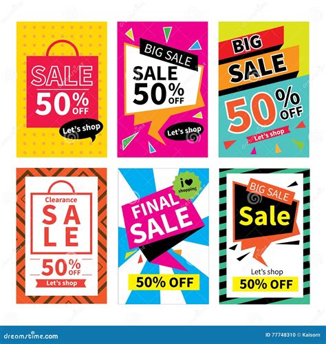 Set Of Sale Website Banner Templatessocial Media Banners Stock Vector