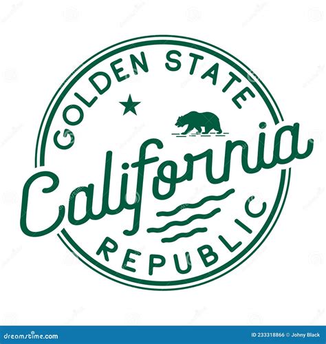 California Logo. Golden State Republic. Vector and Illustration. Stock ...