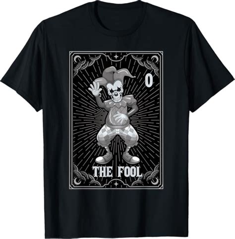 The Fool Clown Jester Goth Gothic Occult Halloween Tarot T Shirt