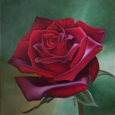 Red rose acrylic painting live tutorial – Artofit