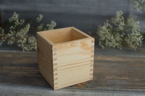 Unfinished Wooden Box For Pen Pencils From Natural Wood Etsy