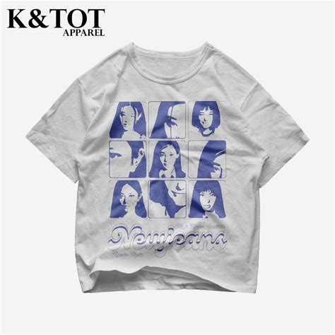 Jual Kntot Kaos Baju Newjeans Blue Collage Kpop Korean Korea Girlband