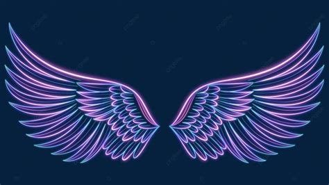 Wing Light Effect Png Transparent Wings Neon Light Effect Decoration