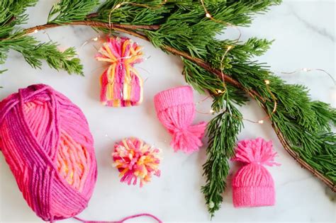 The Cutest DIY Yarn Hat Ornaments - Modern Glam