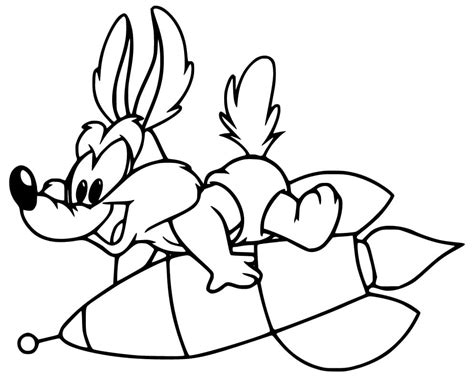 Looney Tunes Wile E Coyote Coloring Page Free Printable Coloring