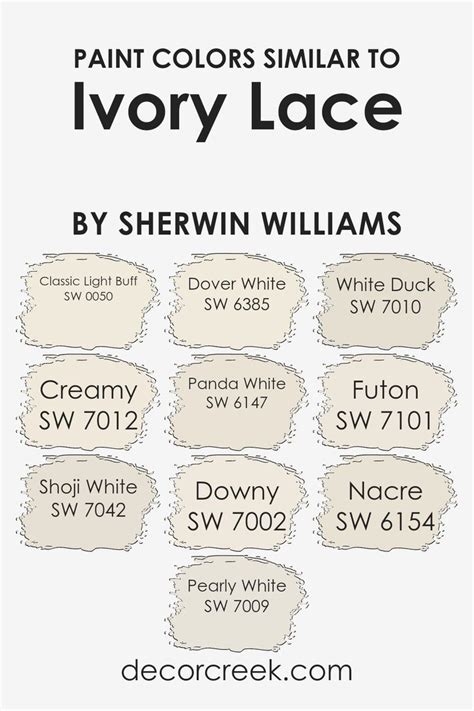 Colors Similar To Ivory Lace Sw By Sherwin Williams In