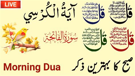 Live Morning Dua Quls Ayatul Kursi Recitation Surah Fatiha Tilawat