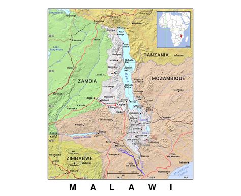 Карты Малави | Коллекция карт Малави | Африка | Maps of the World ...