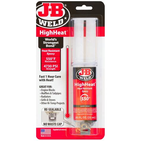 Jb Weld High Heat Temperature Resistant Epoxy Adhesive Glue Ml