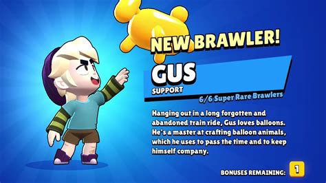 Brawl Stars New Brawler Gus Unlocked Gus Max Level Gameplay Youtube