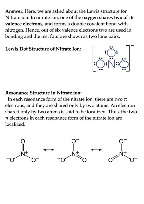 Nitrate Ion Lewis Structure