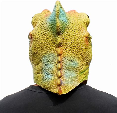 Creepyparty Lizard Mask Chameleon Head Latex Realistic Animal Full Head