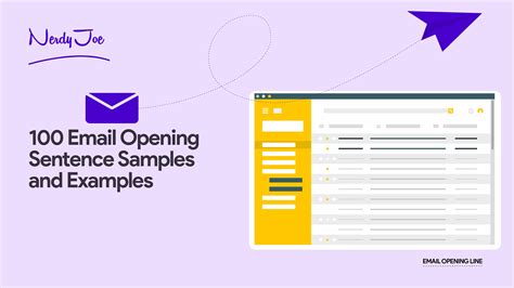 100 Email Opening Line Phrase And Sentence Examples Nerdy Joe