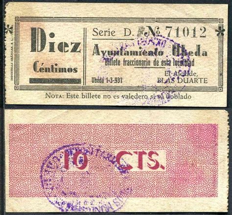 España 1937 Billetes Locales Repúblicanos Nº RG5197 EBC XF