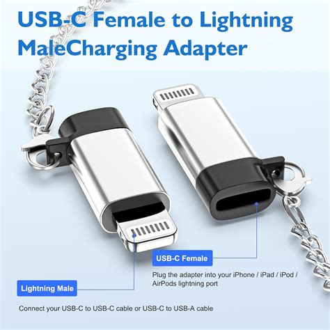 Paquete De 3 Adaptadores USB C Hembra A Lightning Macho Accesorios