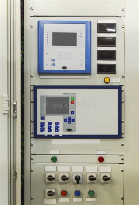 Electrical Control Panel With Electronic Devices Stock Photo - Image of ...