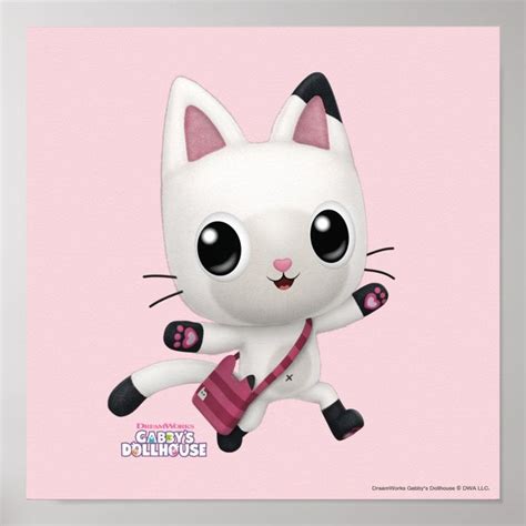 Gabby S Dollhouse Pandy Paws Poster Zazzle Doll House Paw Gaming Wall Art