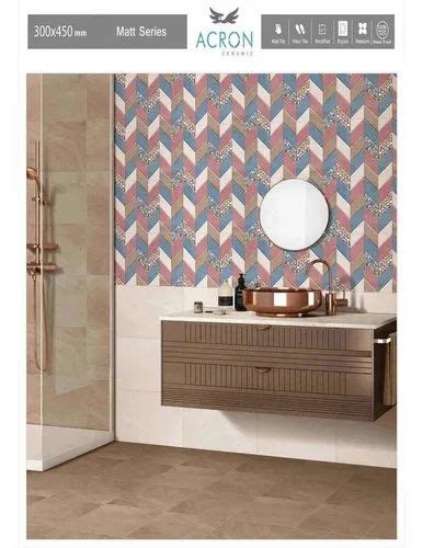 Acron Ceramic Rectangular Matt Finish Wall Tile Size 300x450mm