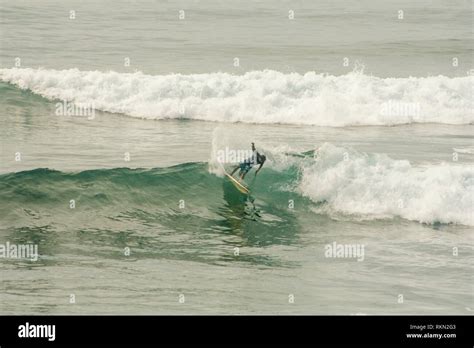 Surfing In El Tunco La Libertad El Salvador Stock Photo Alamy