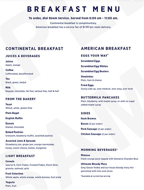 Gorgeous Royal Caribbean Main Dining Room Menu With Many New Styles