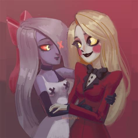 Vaggie And Charlie Fanart By Honeytyan Rhazbinhotel