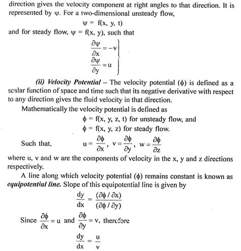 Explain About Velocity Potential And Stream Function Ans FM Notes