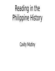 Topic Ppp Pptx Reading In The Philippine History Cavity Mutiny