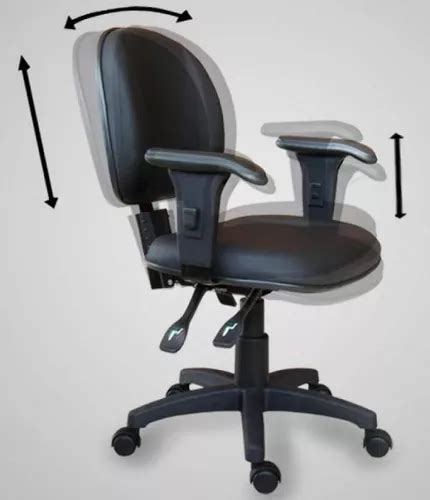 Cadeira Executiva Ergonômica Giratória Back System Nr 17 Cor Preto