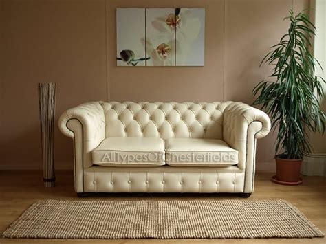 New Full Leather Cream Two Seater Sofabed Sofa Bed Settee Furniture