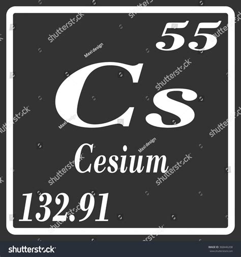 Periodic Table Elements Cesium Stock Vector (Royalty Free) 368446208