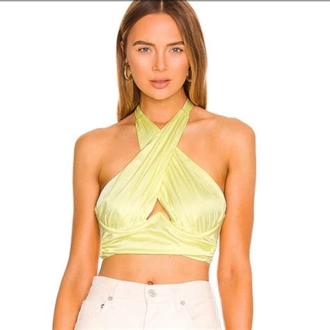 For Love And Lemons Tops Nwt For Love Lemons Rana Cross Front Crop