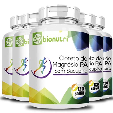 Kit 5x Cloreto Sucupira 120 Cápsulas 500Mg Bionutri Submarino