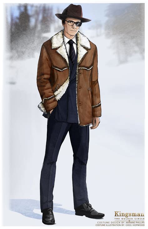 Harry Hart Concept Art By Greg Hopwood Of Colin Firth For Kingsman 2