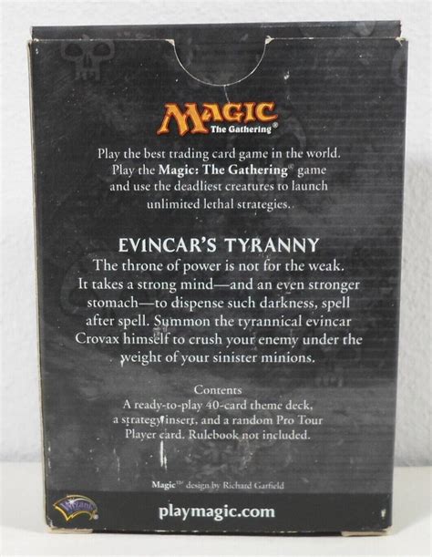 Mtg Tenth X Edition Evincar S Tyranny Deck Complete Set