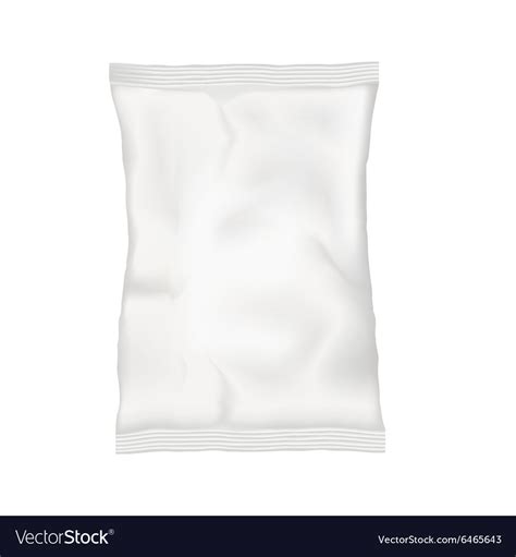 White Blank Pouch Mock Up Template Royalty Free Vector Image