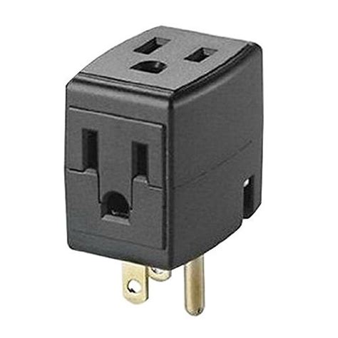 Leviton 692 E Grounded Triple Cube Tap Plug In Adapter 125 Volt Input