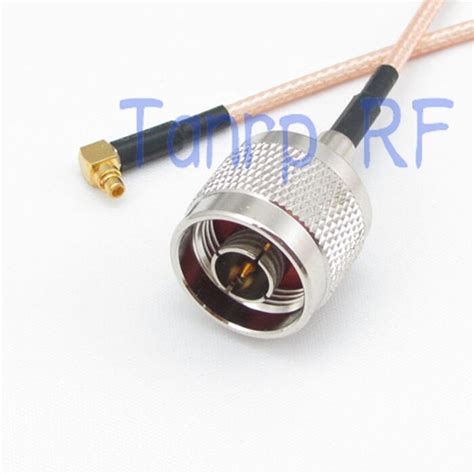 Pcs In Mmcx Male Plug Right Angle To N Male Plug Rf Adapter