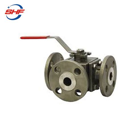 Pn16 Carbon Steel Wcb T Port L Port Three Way Ball Valve China Three