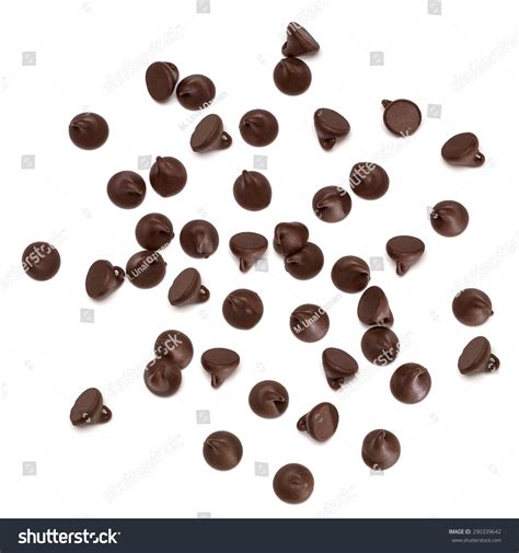 Chocolate Chips Morsels Drops Spread Top Stock Photo 290339642