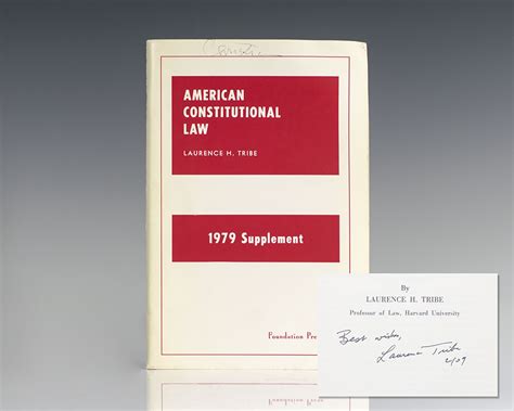 American Constitutional Law Laurence Tribe First Edition Signed Rare