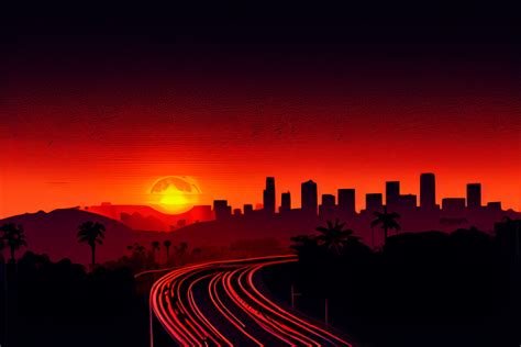 Heathercooper Los Angeles Zombie Sunset Traffic Patterns Sunset