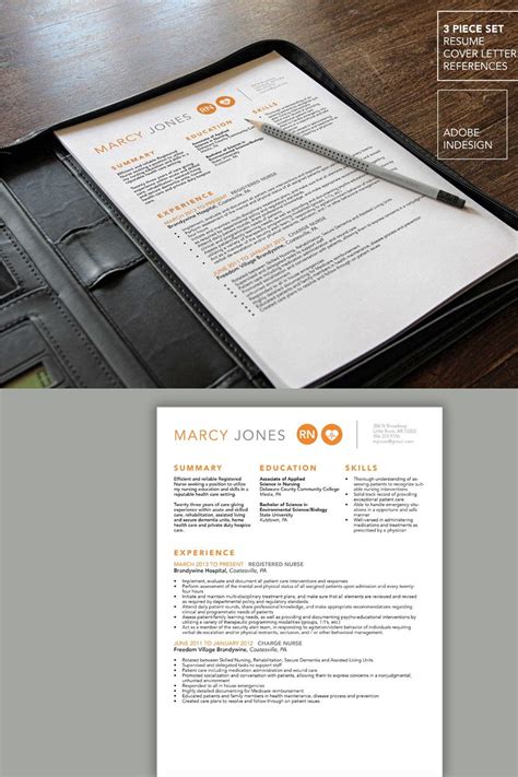 Nurse Resume, Cover Letter Template – MasterBundles