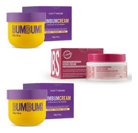 Kit Bumbum Cream Boobs Creme Para Estrias E Seios Parcelamento Sem