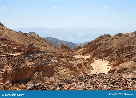 Rocky desert landscape stock photo. Image of jagged, skyline - 16157270