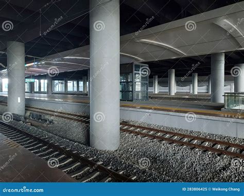 Platforms And Tracks Of Hui Zhou Bei Station In Guangdong Province