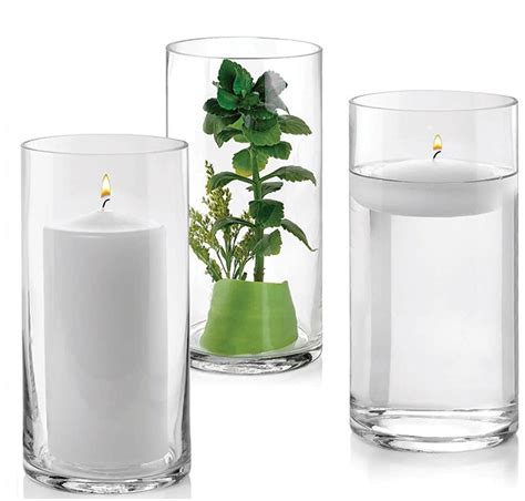 Pillar Clear Glass Candle Jar Glass Candle Holder - China Glass Jar ...