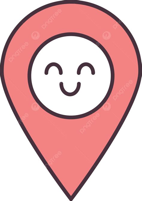 Smiling Map Pin Character Color Icon Vector Navigation Logo Vector ...